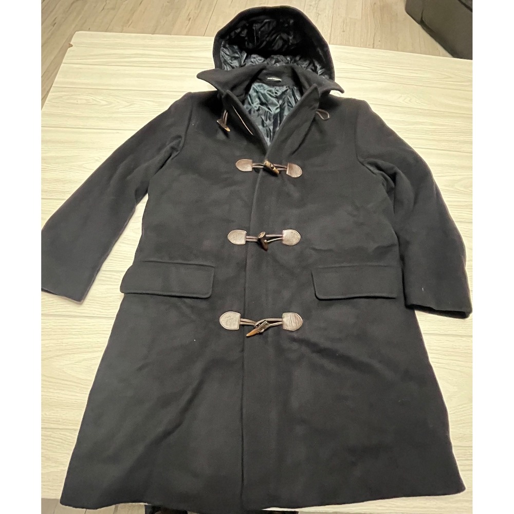 Ralph Lauren S Wool Duffle Coat Hooded Toggle Closure Warm Winter Overcoat Men‎